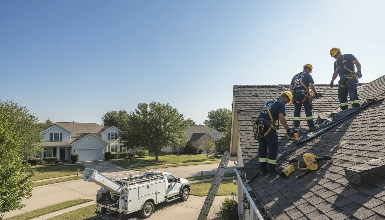 Storm Damage Roof Repair in Oil Trough, AR